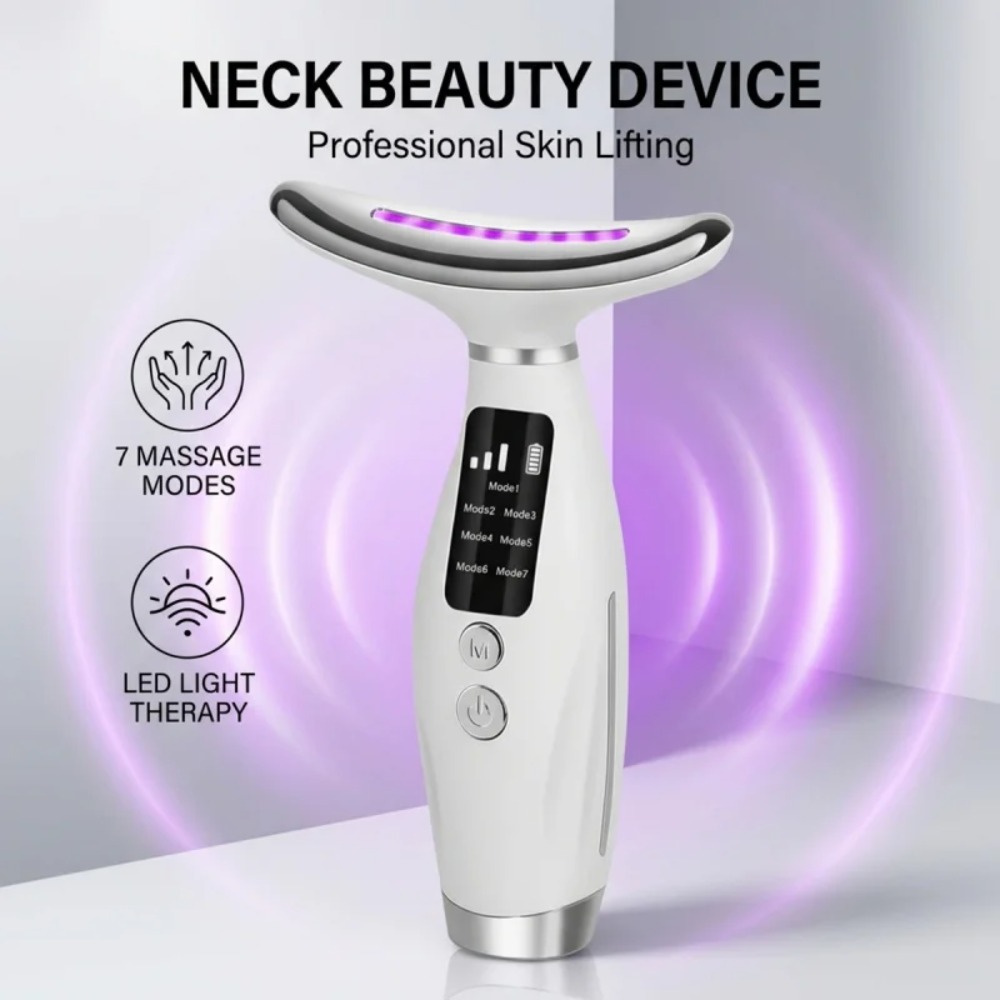 Skincare Glowing - 목 얼굴 리프팅 마사지기 7색 라이트