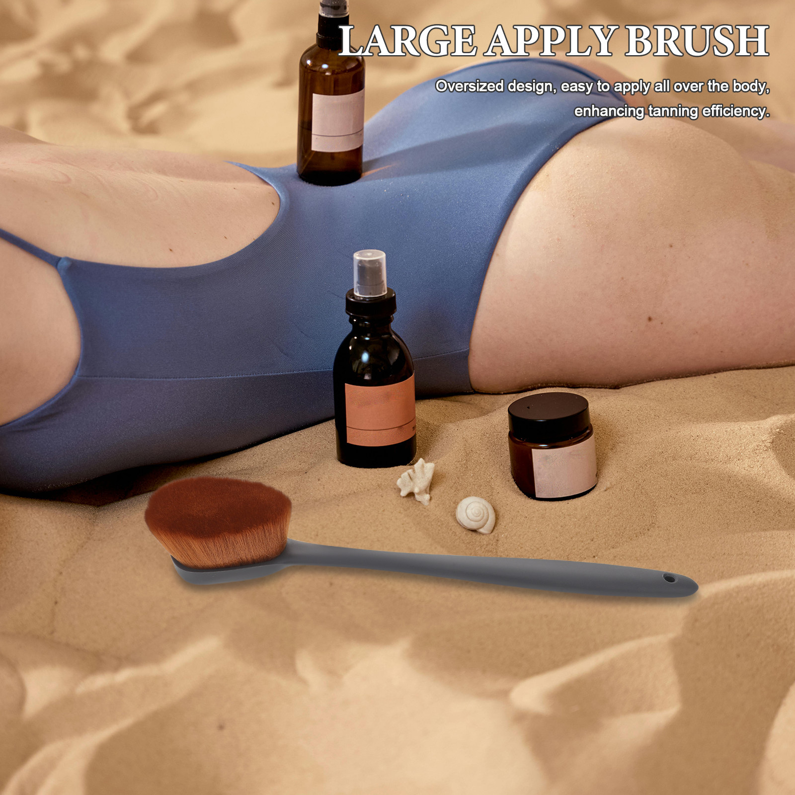 Body Lotion - 특대형 셀프 태닝 바디 브러시, 등에