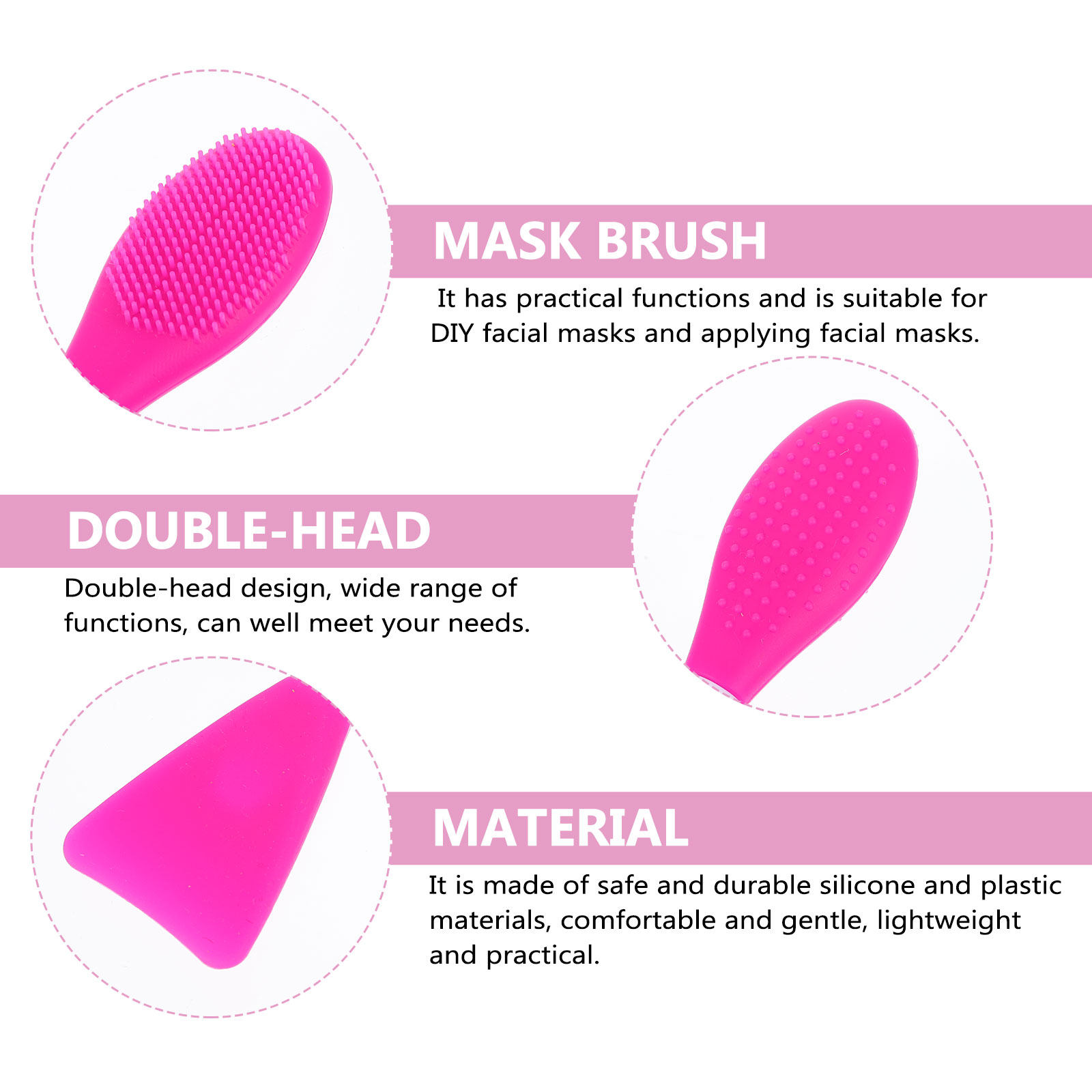 실리콘 페이스 마스크 브러시 세트, 양면 헤드로 얼굴  - Face Mask Skincare 리뷰 및 가격