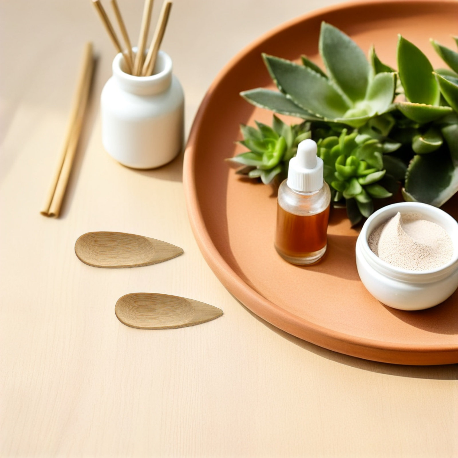 20개입 대나무 페이셜 크림 스푼, 미니 스패출라, 재 - Face Mask Skincare 리뷰 및 가격