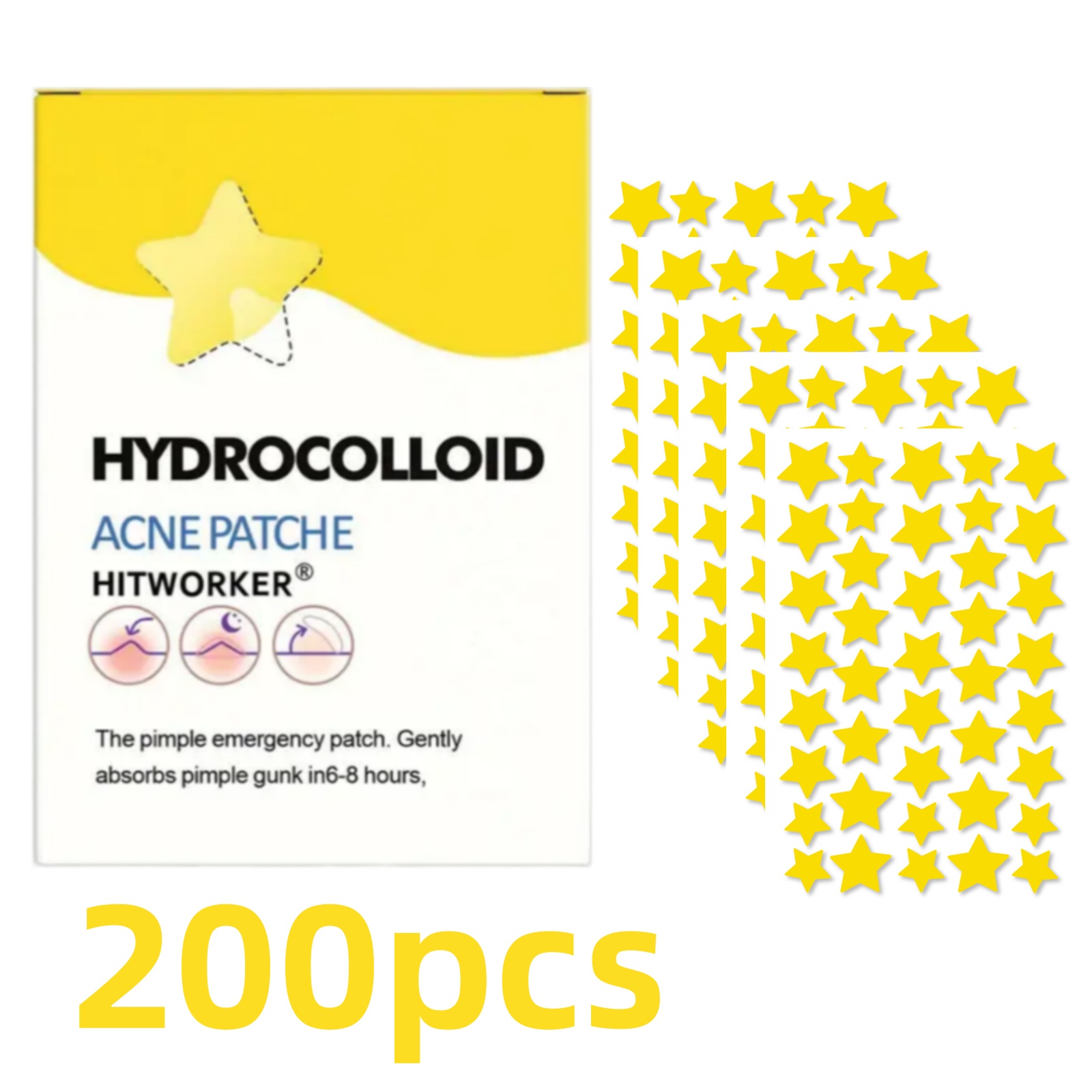 200/400개 별 모양 여드름 패치 - 무알콜, 무향 - Skincare China 리뷰 및 가격