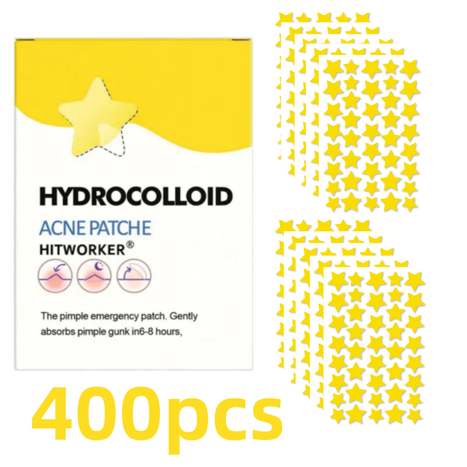 200/400개 별 모양 여드름 패치 - 무알콜, 무향 - Skincare China 리뷰 및 가격