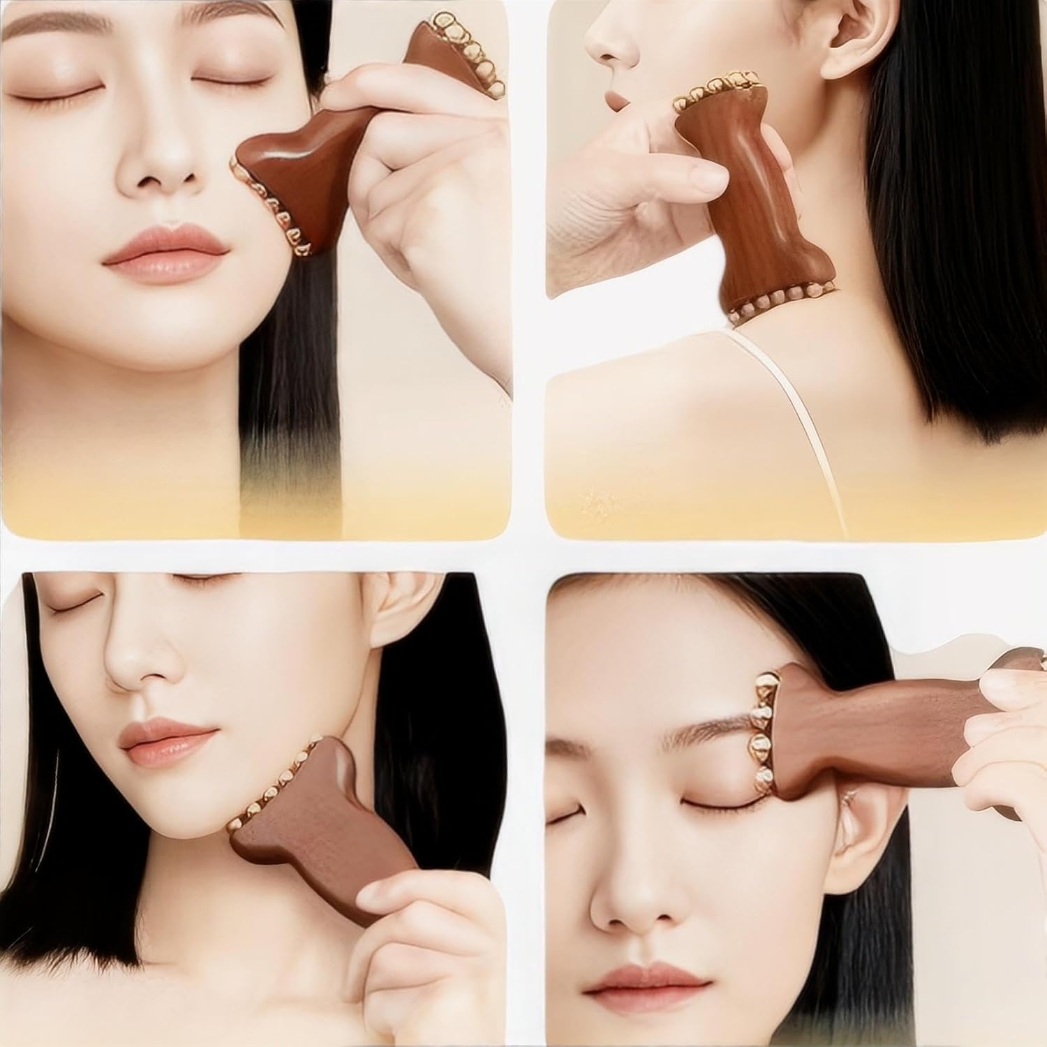 황동 페이셜 컨투어 롤러, 리프팅, 탄력 및 광채를 위 - Skincare Glowing 리뷰 및 가격