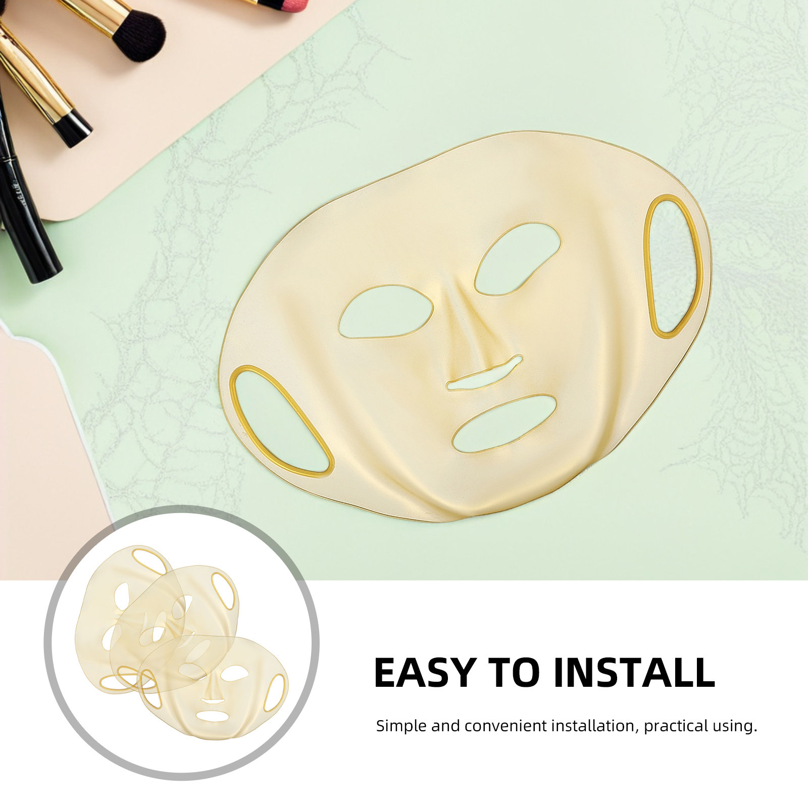 3개입 실리콘 마스크 커버, 재사용 가능한 스킨케어 액 - Face Mask Skincare 리뷰 및 가격