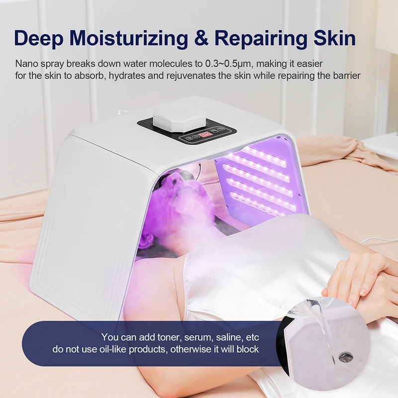 7가지 색상 LED 광자 미용 마스크 피부 보습 나노  - Face Mask Skincare 리뷰 및 가격