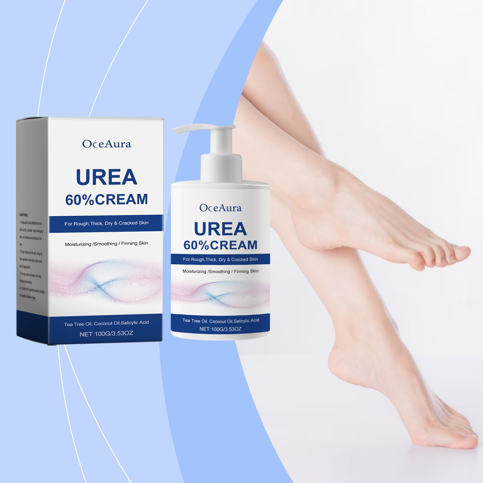 60% 우레아 풋 크림 안티 건조 갈라진 발 뒤꿈치 수 - Urea Foot Cream 리뷰 및 가격