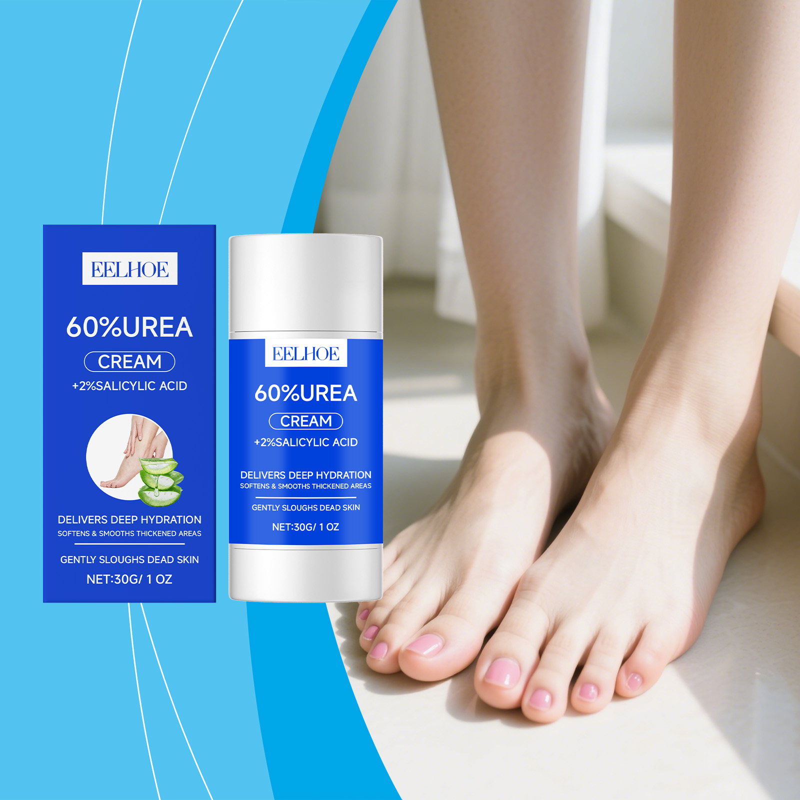 60% 요소 함유 발 크림 영양 공급 각질 제거 건조하 - Urea Foot Cream 리뷰 및 가격