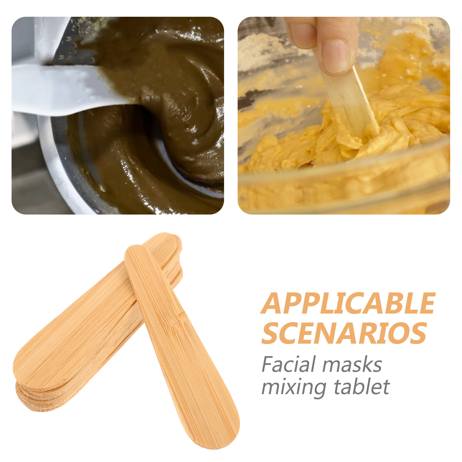 10개입 대나무 페이셜 스패츌러, 타원형 인체공학 디자 - Face Mask Skincare 리뷰 및 가격
